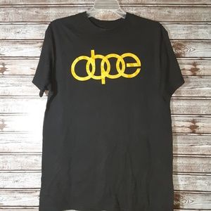 Dope Brand Unisex Black & Gold Tshirt Size Medium⭐